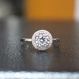 Sterling Silver Engagement Ring - 10AB50