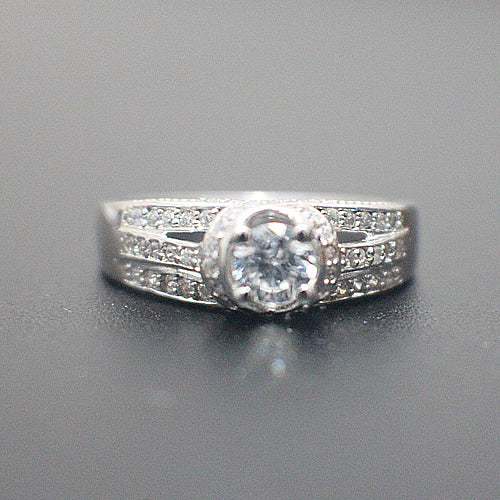 Sterling Silver Engagement Ring - 10AB54