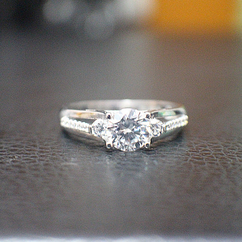 Sterling Silver Engagement Ring - 10AB55