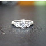 Sterling Silver Engagement Ring - 10AB56