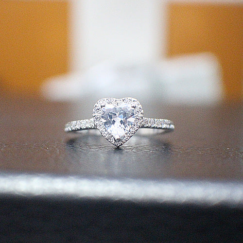 Sterling Silver Engagement Ring - 10AB62