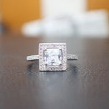 Sterling Silver Engagement Ring - 10AB64