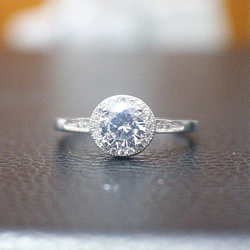 Sterling Silver Engagement Ring - 10AB65