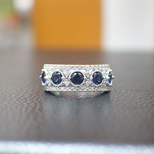 Sapphire Wedding Band - 10AB72