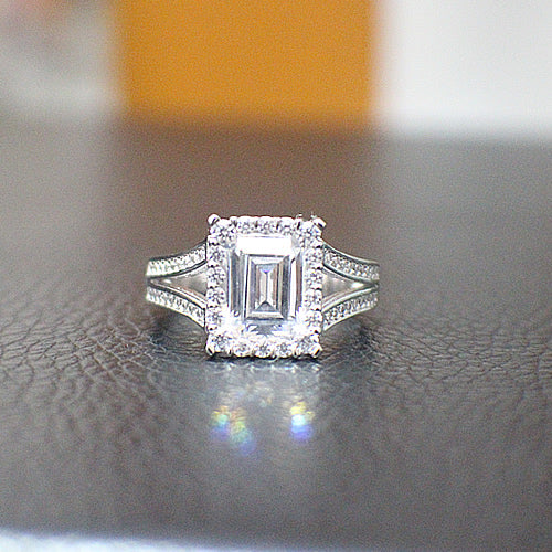 Sterling Silver Engagement Ring - 10AB73