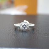 Sterling Silver Engagement Ring - 10AB78