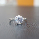 Sterling Silver Engagement Ring - 10AB86