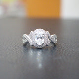 Sterling Silver Engagement Ring - 10AB91