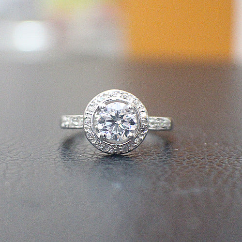 Sterling Silver Engagement Ring - 10AB92