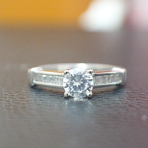 Sterling Silver Engagement Ring - 10AB95