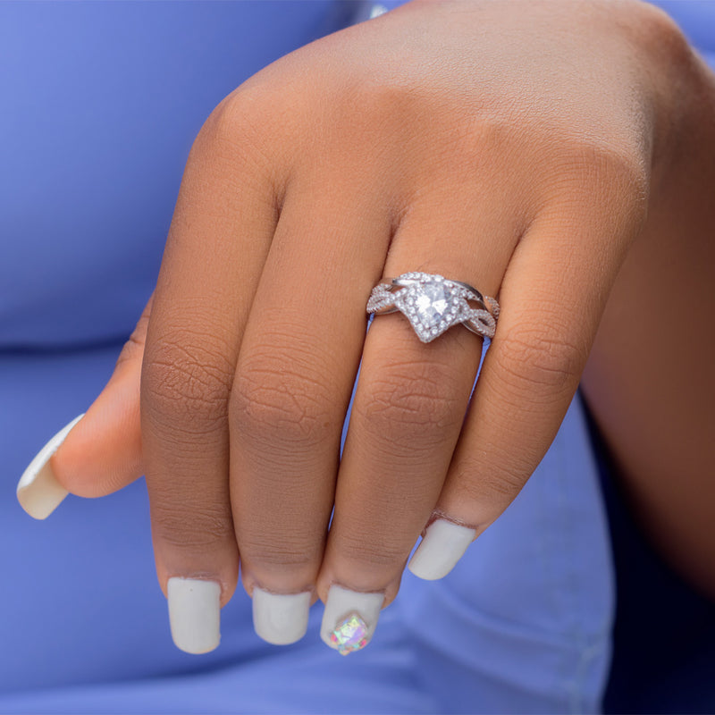 Sterling Silver Bridal Set - 10AS41