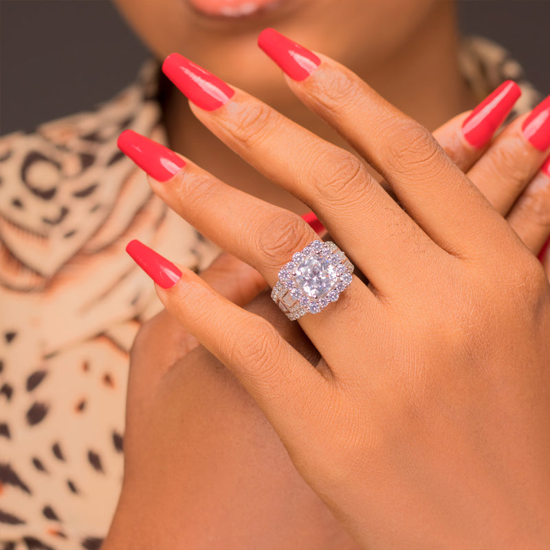 Sterling Silver Engagement Ring - 10AS46