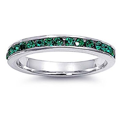 Emerald Wedding Band