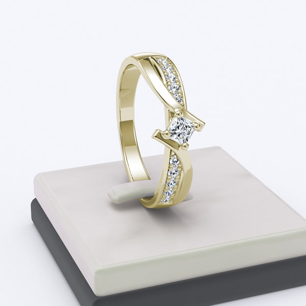 GOLD ENGAGEMENT RING - 10GG04