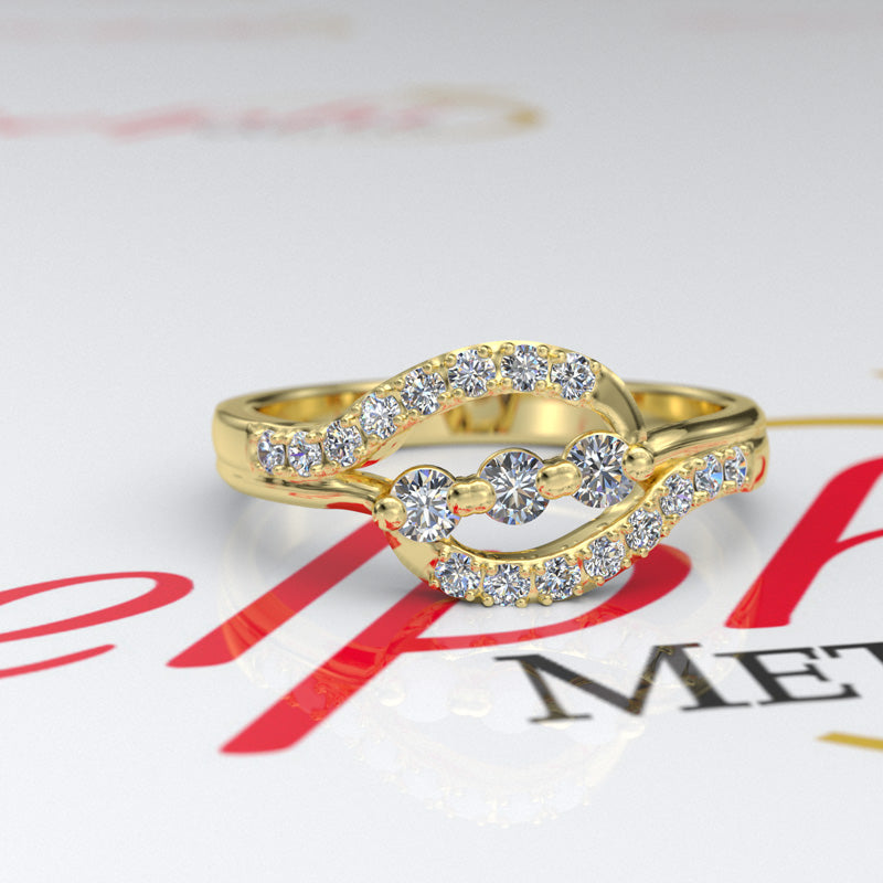 0.1ct Diamond Gold Engagement Ring - 10GG12