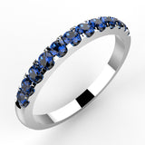 18k White Gold Sapphire Wedding Band - 10GG56