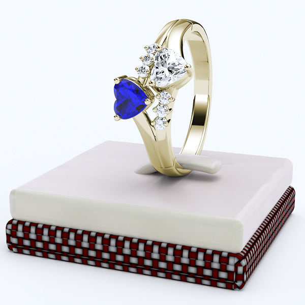 Sapphire Gold Engagement Ring - 10GG72