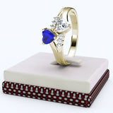 Sapphire Gold Engagement Ring - 10GG72