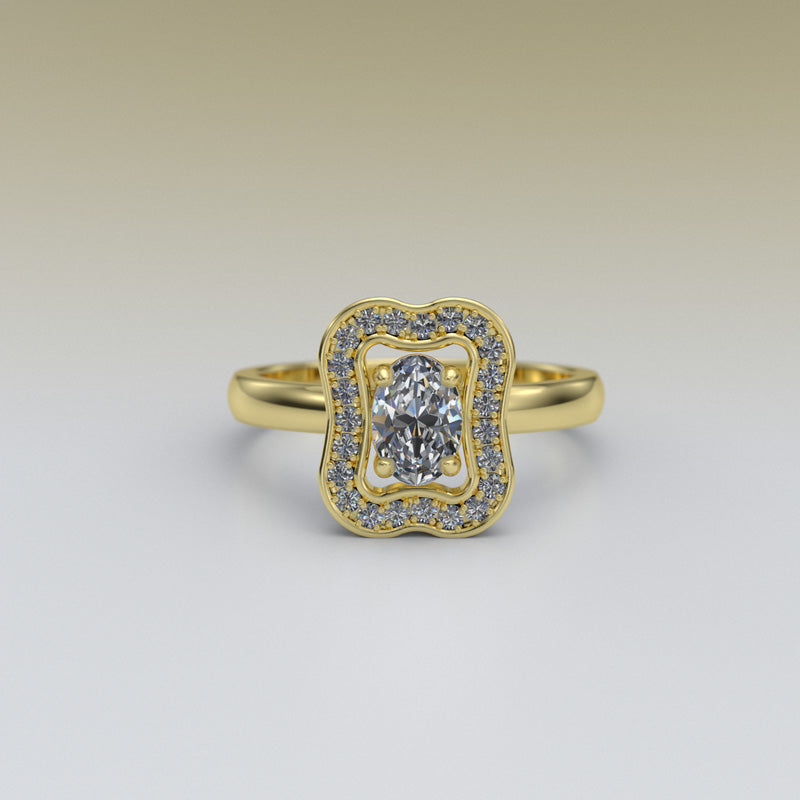 Gold Engagement Ring - 10GG74