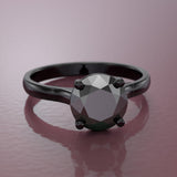 Black Rhodium Gold Engagement Ring - 10GG81