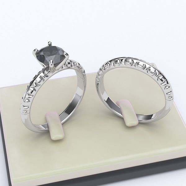 Gold with Black Onyx Bridal Set - 10GG85
