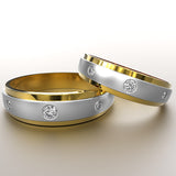 Two tone Gold Wedding Bands - 10GG91