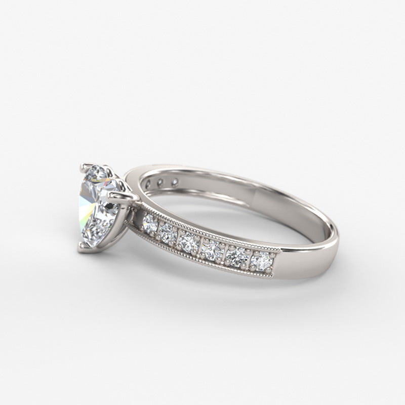Heart Shaped Gold Engagement Ring - 10GG96