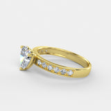 Heart Shaped Gold Engagement Ring - 10GG96
