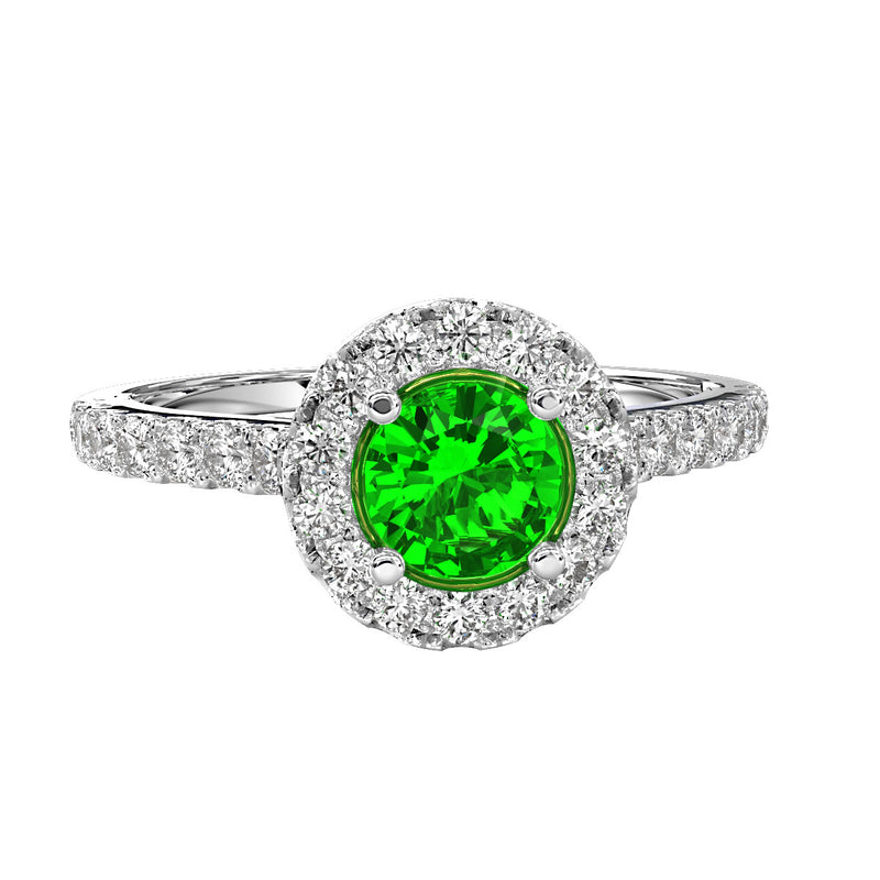 Gold Engagement ring with Emerald - 10GG97