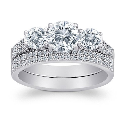 STERLING SILVER BRIDAL SET