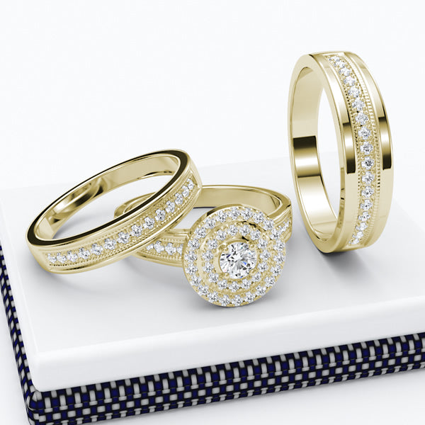 GOLD WEDDING SET - 11GG54