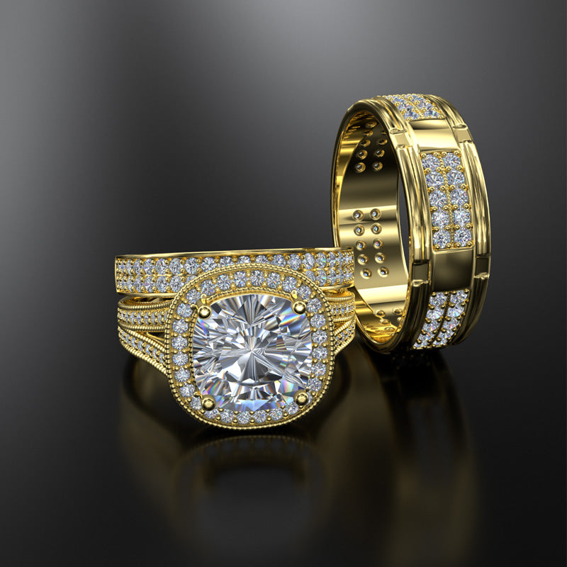 Complete Trio Wedding Set - 11GG58