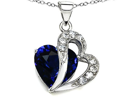 Heart Shape Sapphire Pendant