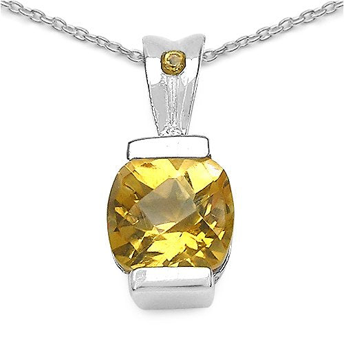 Citrine Sterling Silver Pendant