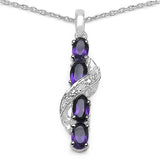 Amethyst and Diamond Pendant