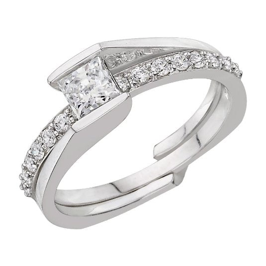 STERLING SILVER ENGAGEMENT RING