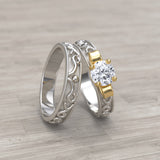 Two Tone Gold Bridal Set - 12GG06