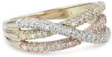 14k Gold Intertwined Diamond Ring - 12gg80