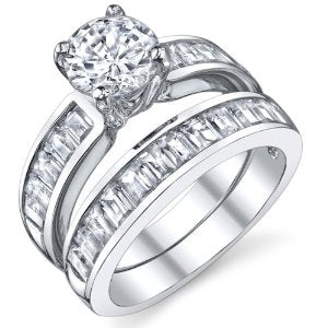 STERLING SILVER BRIDAL SET