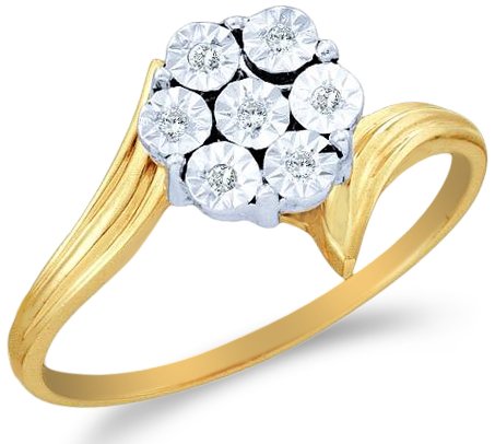 Two 2 Tone Gold Diamond Engagement Ring