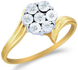 Two 2 Tone Gold Diamond Engagement Ring