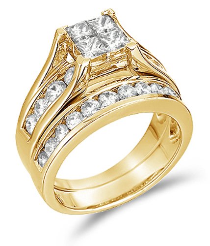 Yellow Gold Diamond Bridal Set