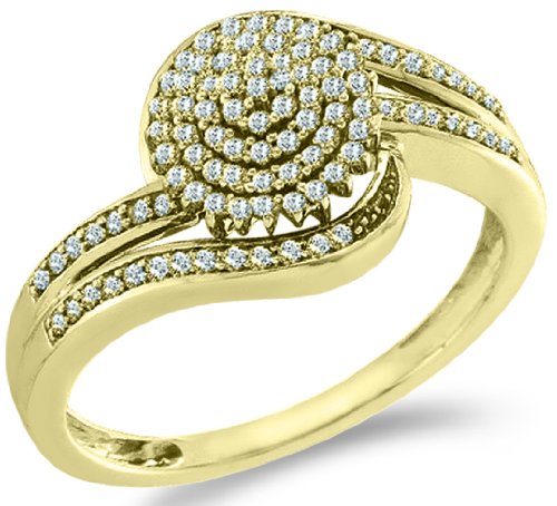Yellow OR White Gold Round Shape  Diamond Engagement Ring