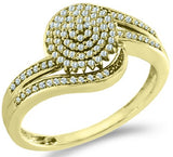 Yellow OR White Gold Round Shape  Diamond Engagement Ring