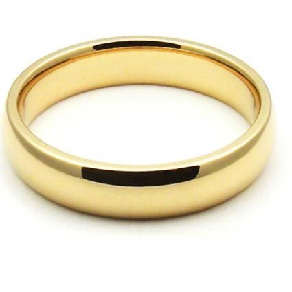 Yellow Gold 4mm Dome Wedding Band - 13GG44