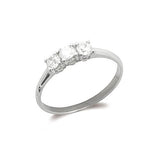 18-karat Gold with White Cubic Zirconia Engagement Ring