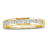 18K Yellow Gold Round Diamond Anniversary Ring