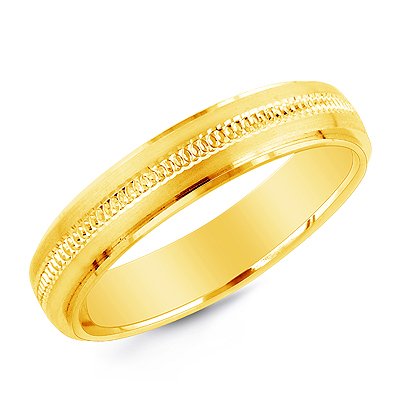 18K Yellow Gold 5mm Wedding Band