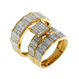 Diamond Wedding Trio Set - 14GG11