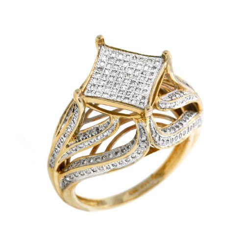 Yellow Gold Brilliant Diamond 0.75 CT Single Ring - 14GG16